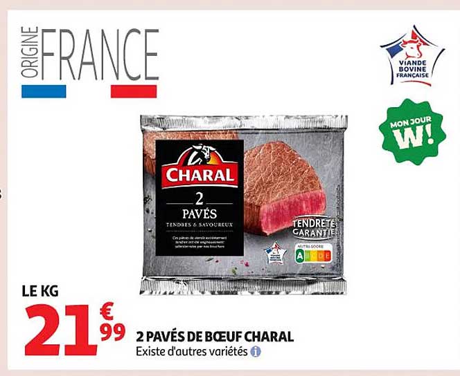 2 PAVÉS DE BŒUF CHARAL