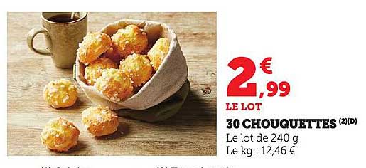 30 CHOUQUETTES (2I/D)
