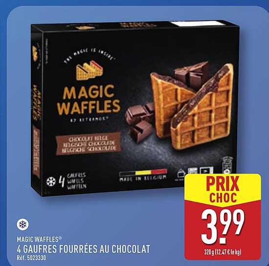 4 Gaufres fourrées au chocolat
