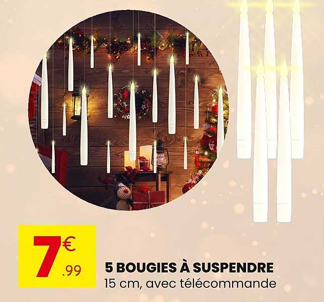 5 BOUGIES À SUSPENDRE