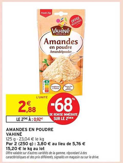 AMANDES EN POUDRE VAHINÉ