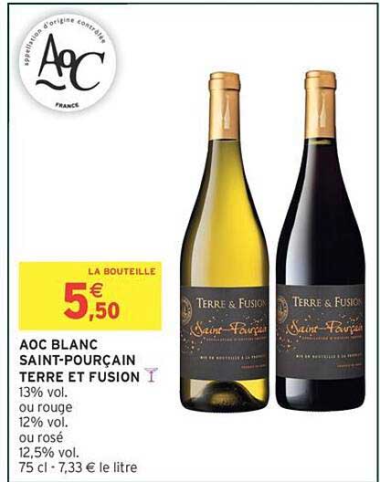 AOC BLANC SAINT-POURCAIN TERRE ET FUSION