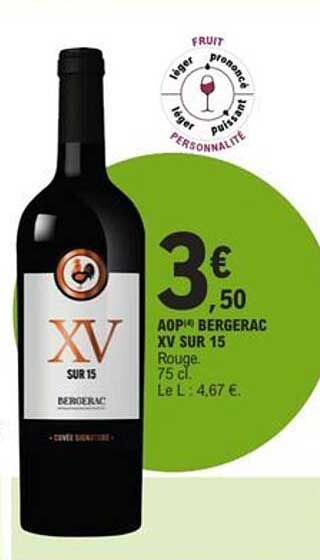 AOP® Bergerac XV Sur 15 Rouge