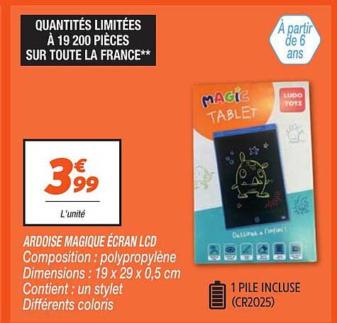 ARDOISE MAGIQUE ÉCRAN LCD