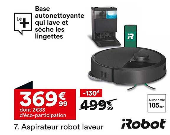 Aspirateur robot laveur