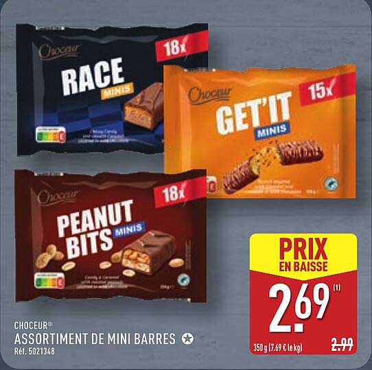 ASSORTIMENT DE MINI BARRES