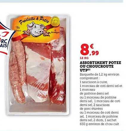 ASSORTIMENT POTÉE OU CHOUCROÛTE UTP