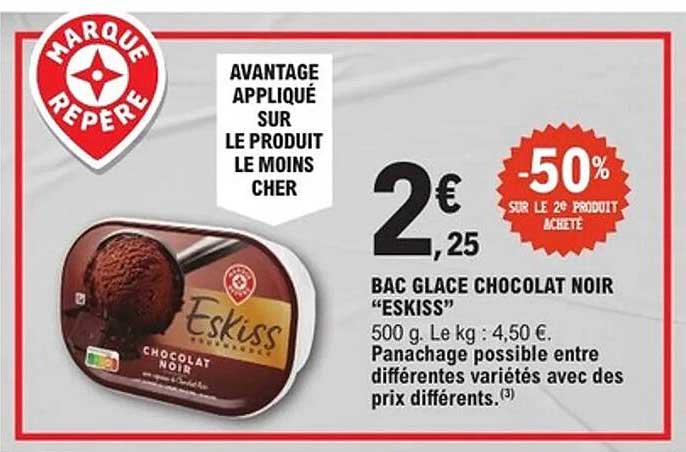 BAC GLACE CHOCOLAT NOIR “ESKISS”