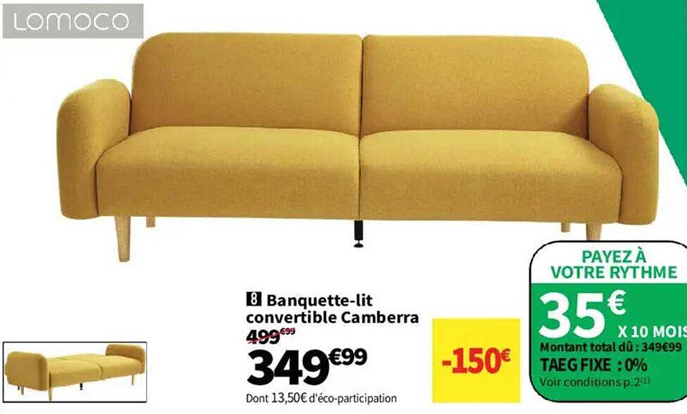Banquette-lit convertible Camberra