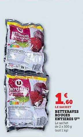 BETTERAVES ROUGES ENTIÈRES U