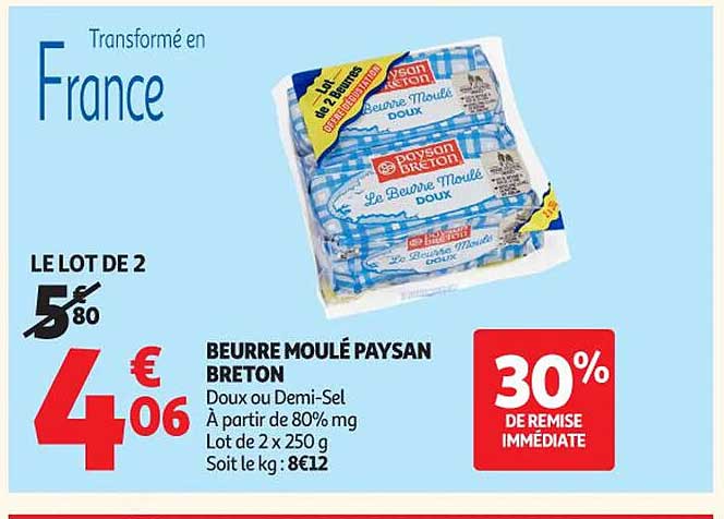 BEURRE MOULÉ PAYSAN BRETON