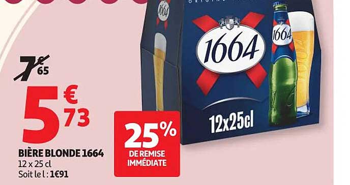 BIÈRE BLONDE 1664 12 x 25 cl