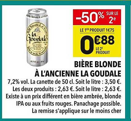 BIÈRE BLONDE À L’ANCIENNE LA GOUDALE