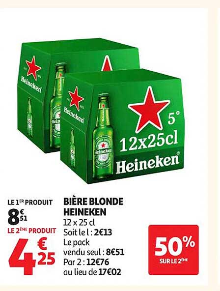 BIÈRE BLONDE HEINEKEN