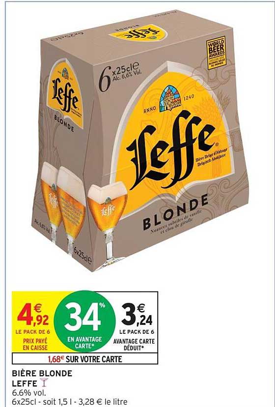 BIÈRE BLONDE LEFFE