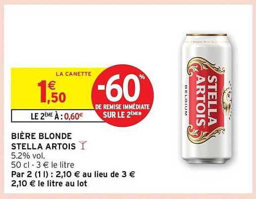 BIÈRE BLONDE STELLA ARTOIS