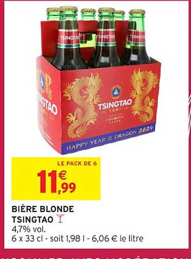 BIÈRE BLONDE TSINGTAO