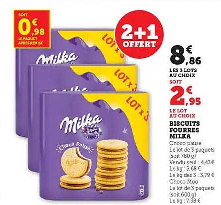 BISCUITS FOURRES MILKA