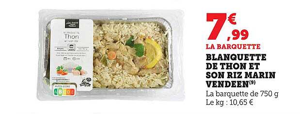 BLANQUETTE DE THON ET SON RIZ MARIN