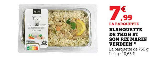 BLANQUETTE DE THON ET SON RIZ MARIN VENDÉEN