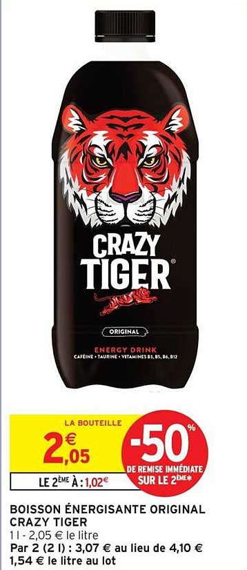 BOISSON ÉNERGISANTE ORIGINAL CRAZY TIGER