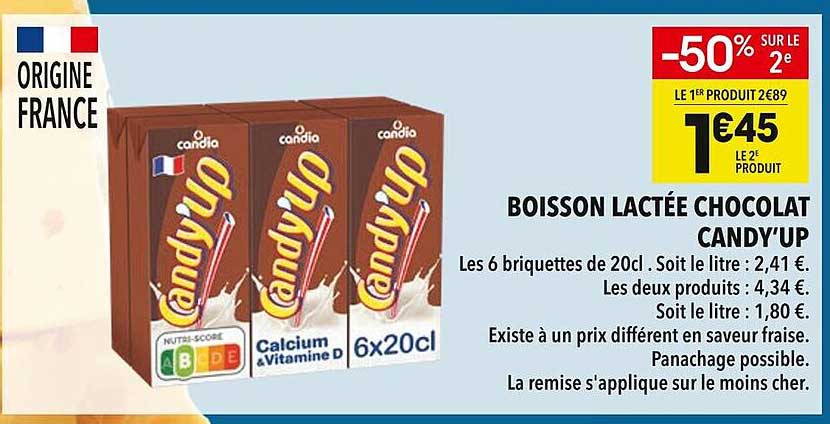 BOISSON LACTÉE CHOCOLAT CANDY'UP