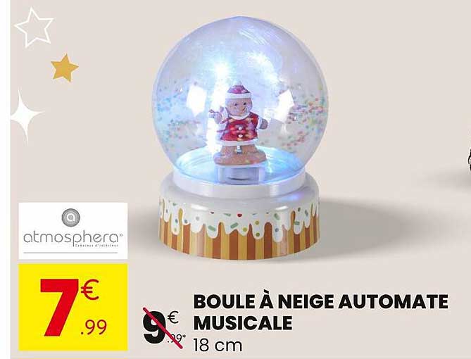 BOULE À NEIGE AUTOMATE MUSICALE