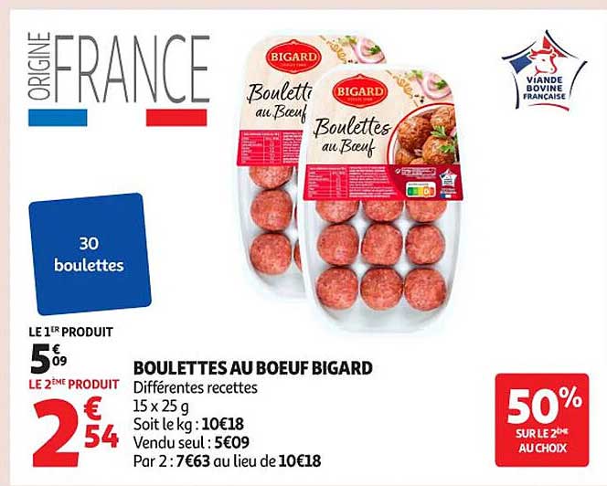 BOULETTES AU BOEUF BIGARD