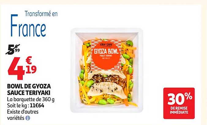 BOWL DE GYOZA SAUCE TERIYAKI