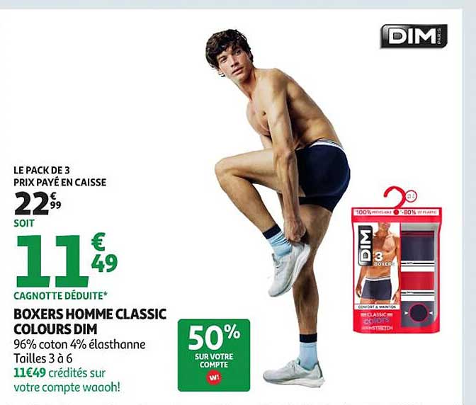 BOXERS HOMME CLASSIC COLOURS DIM