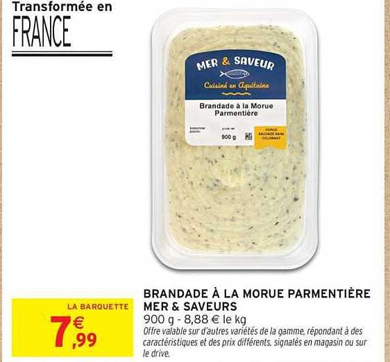 BRANDADE À LA MORUE PARMENTIÈRE MER & SAVEURS