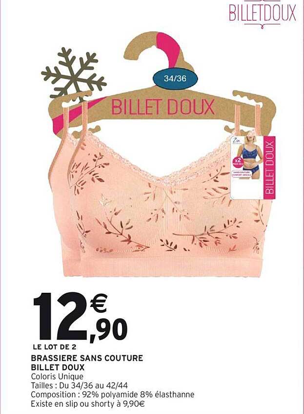 BRASSIERE SANS COUTURE BILLET DOUX