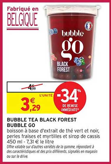 BUBBLE TEA BLACK FOREST BUBBLE GO