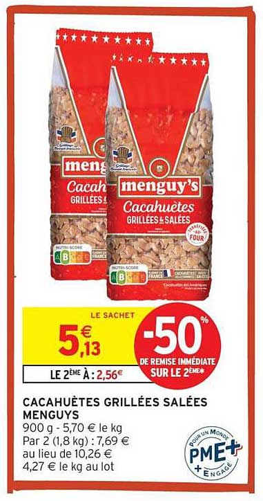 CACAHUÈTES GRILLÉES SALÉES MENGUYS