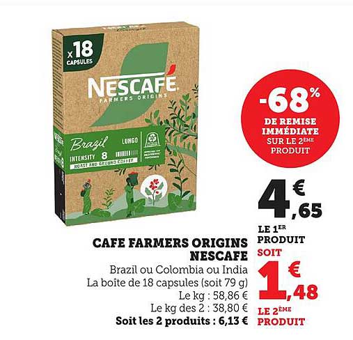 CAFE FARMERS ORIGINS NESCAFE