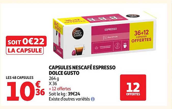 CAPSULES NESCAFÉ ESPRESSO DOLCE GUSTO