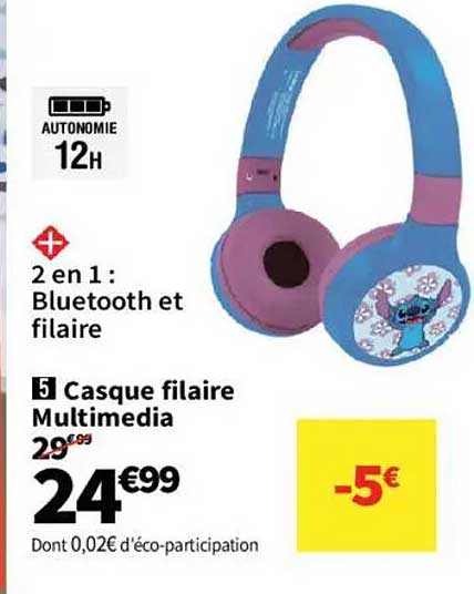 Casque filaire Multimedia