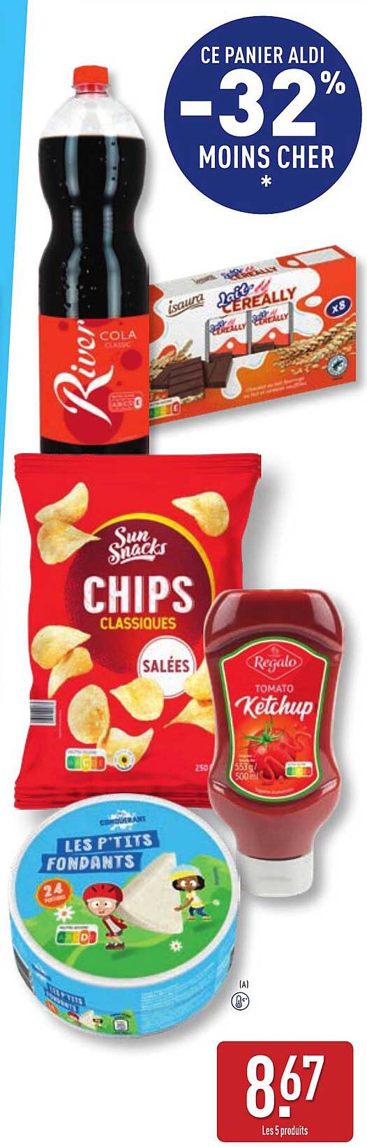 CE PANIER ALDI -32% MOINS CHER *