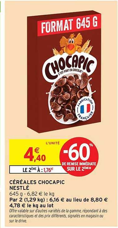 CÉRÉALES CHOCAPIC NESTLÉ
