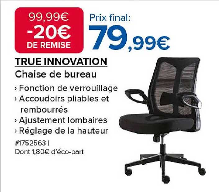 CHAISE DE BUREAU TRUE INNOVATION