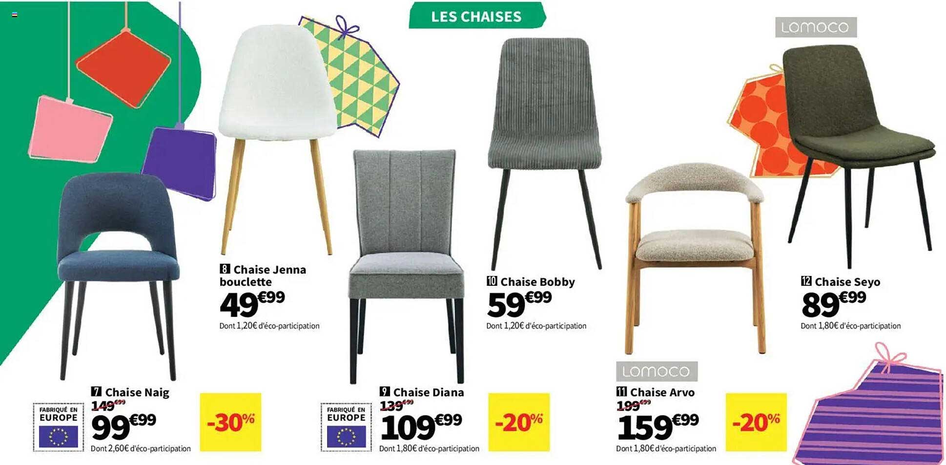 Chaise Jenna bouclette