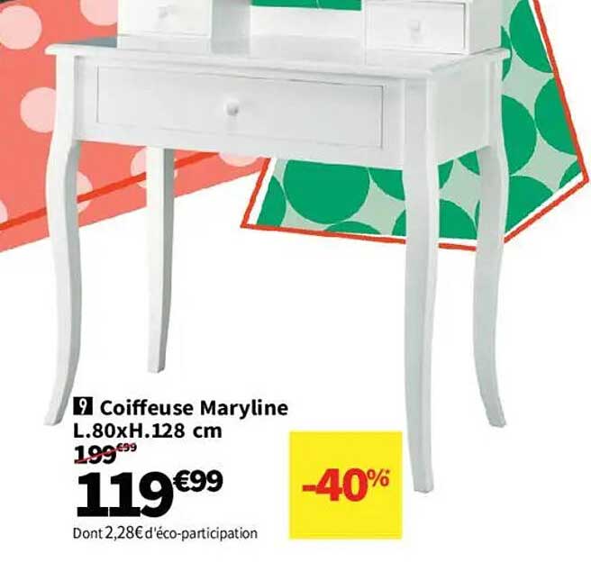 Coiffeuse Maryline L.80xH.128 cm