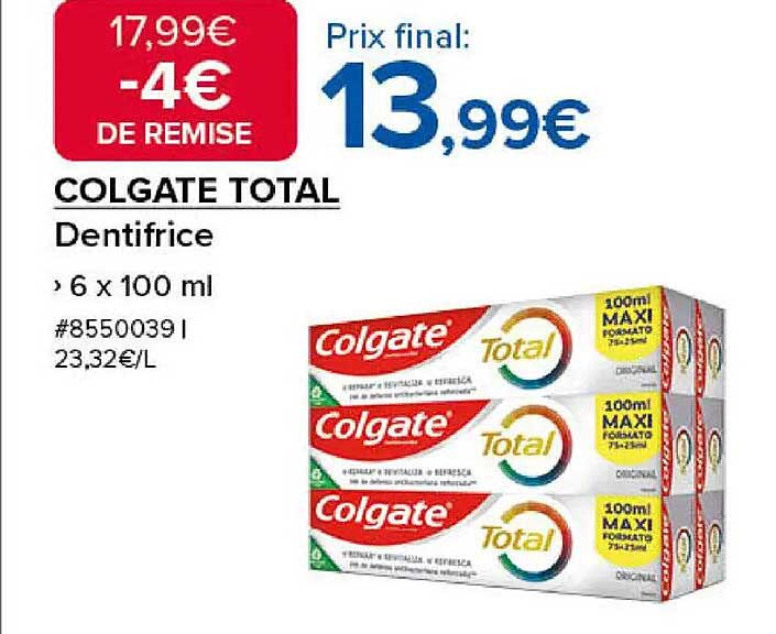 COLGATE TOTAL Dentifrice