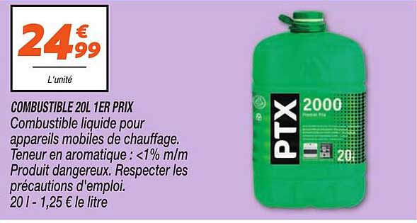 COMBUSTIBLE 20L 1ER PRIX