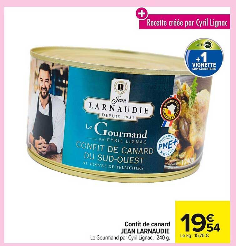 Confit de canard JEAN LARNAUDIE