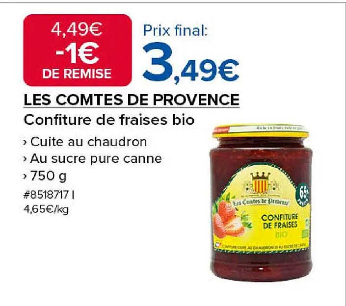 Confiture de fraises bio