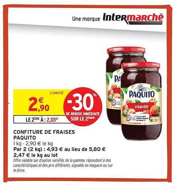 CONFITURE DE FRAISES PAQUITO