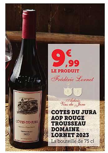 COTEAUX DU JURA AOP ROUGE TROUSSEAU DOMAINE LORNET 2023