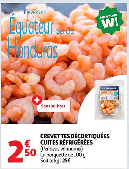 CREVETTES DÉCORTIQUÉES CUITES RÉFRIGÉRÉES