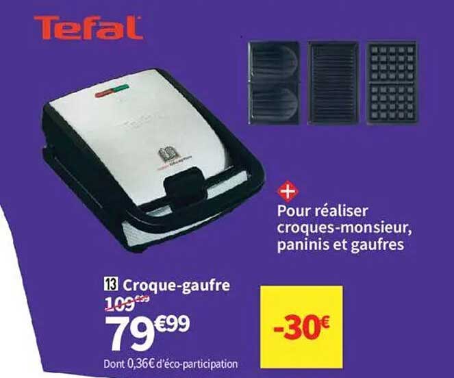 Croque-gaufre Tefal